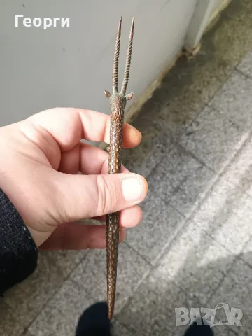 Красива бронзова антилопа, снимка 4 - Антикварни и старинни предмети - 50092888