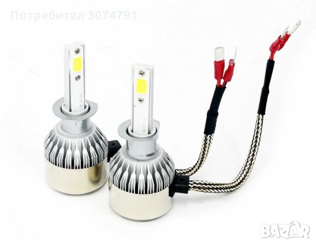 Комплект 2бр. 12V 36W LED Диодни COB C6 Крушки H1 H3 H8 H11, снимка 5 - Аксесоари и консумативи - 32386941