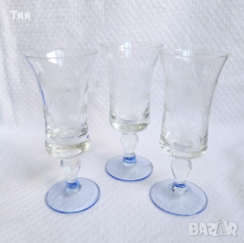 Стъклена посуда в синьо , снимка 12 - Други - 49976591