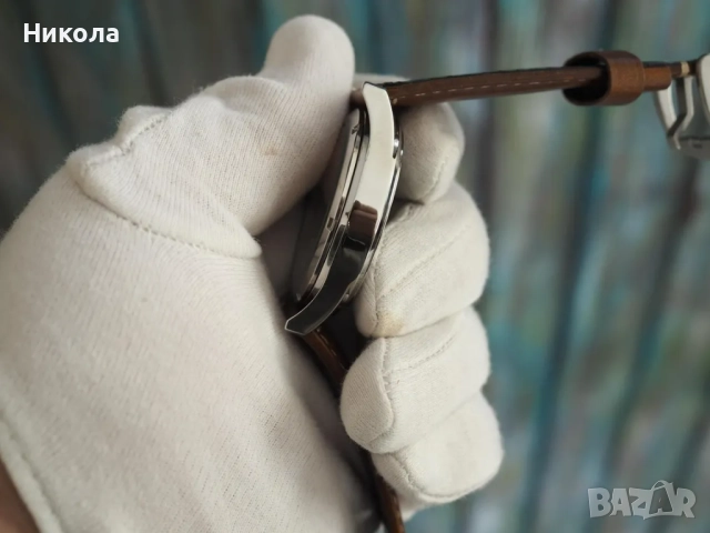 Мехеничен часовник с дамасков циферблат, ръчно навиване, снимка 6 - Мъжки - 52348598