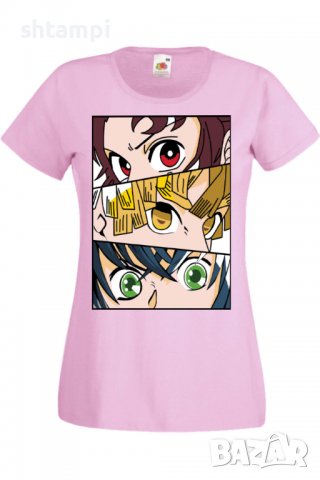 Дамска тениска Аниме Манга Demon Slayer Trio,Анимация,игра,Празник,Повод., снимка 10 - Тениски - 38058729