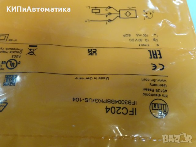 Фотоклетка/индуктивен датчик IFM efector IFC204 Diffuse Reflector Sensor, снимка 2 - Резервни части за машини - 38493544