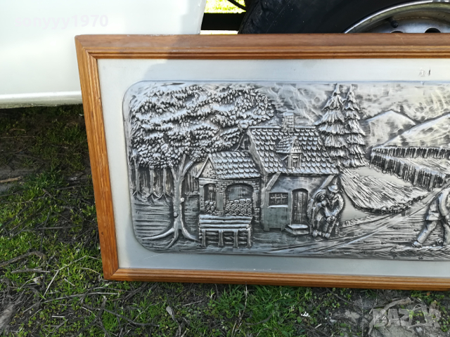 ГОЛЯМА КАРТИНА ОТ ГЕРМАНИЯ-МЕТАЛ ДЪРВО 2303241708, снимка 5 - Антикварни и старинни предмети - 44911475