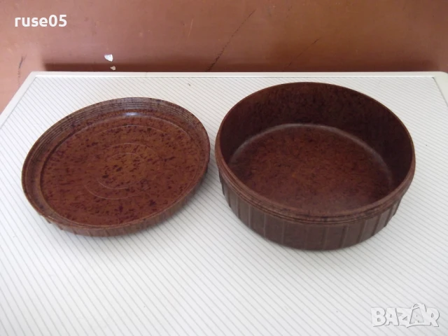 Кутия бакелитова кръгла стара, снимка 2 - Колекции - 51359212