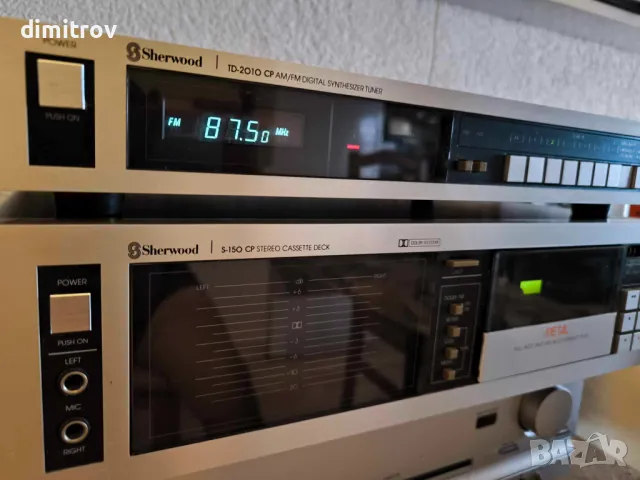 Sherwood S-150 CP Silver Metal Stereo Cassette Tape Deck+Tuner