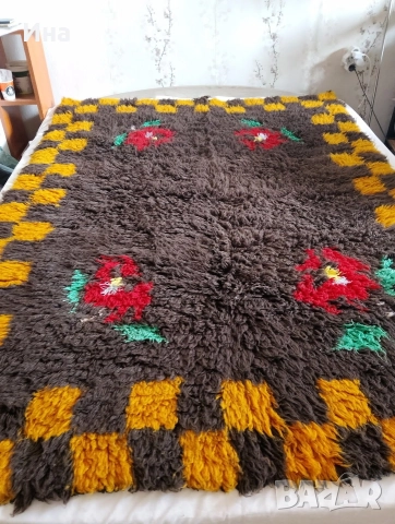 Китеник,халище, губер ,1.86/1.35 м, снимка 4 - Покривки за легло - 52840119