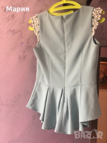 Топ мента с перли, снимка 4 - Корсети, бюстиета, топове - 33337857