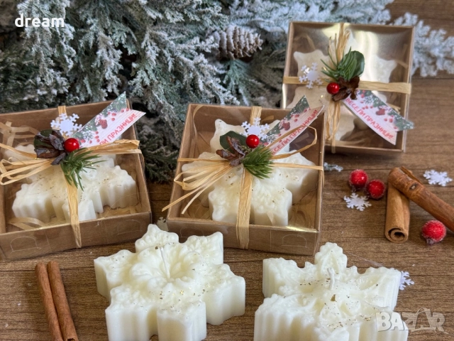 Бюджетни Коледни свещи, снимка 2 - Декорация за дома - 52074073