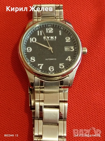 Механичен мъжки часовник EYKI AUTOMATIC перфектно състояние работи 51837, снимка 10 - Мъжки - 53484154