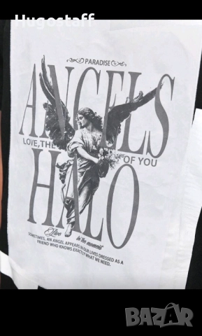 Нова двоен ръкав лепенки тениска блуза фланелка т шърт ангел Хл , снимка 8 - Тениски - 51767050