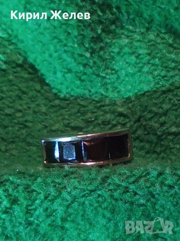 СКЪПОЦЕННА СРЕБЪРНА АРТ ОБЕЦА РОДИРАНО СРЕБРО 925 АНГЛИЯ с ЮВЕЛИРНО ФАСЕТИРАН ЧЕРЕН ОБСИДИАН 25868, снимка 5 - Обеци - 35884557