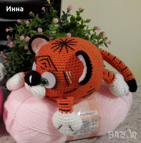 Символ на 2022 г. ТИГЪРЧЕ (оранжево), Плетена играчка, Ръчно изработена, Перфектен подарък