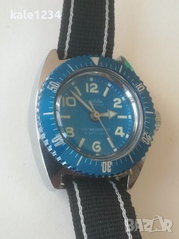 Ruhla wasserdicht. Germany. Дамски часовник. Амфибия. Водолазен. Механичен. Гмуркане. Vintage watch, снимка 11 - Дамски - 39998494
