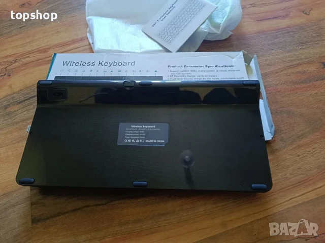 НОВА, ТЕСТВАНА безжична клавиатура с блутут и донгъл, компактна тиха клавиатура за лаптоп, компютър, снимка 3 - Клавиатури и мишки - 50552259