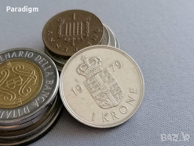 Монета - Дания - 1 крона | 1979г.