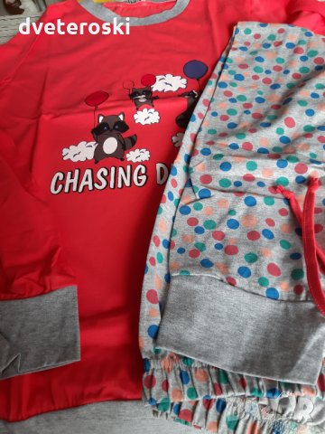 Дамска пижама с дълъг ръкав размер Л, снимка 12 - Пижами - 22831984