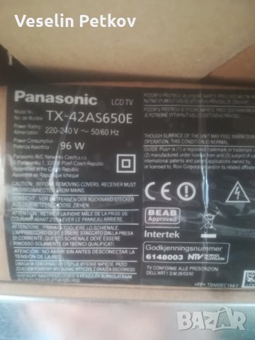 Panasonic tx-42as650e, снимка 1 - Части и Платки - 28408104