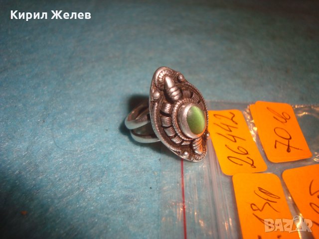 АРТ ДЕКО СКЪПОЦЕНЕН СРЕБЪРЕН МАРКОВ ПРЪСТЕН СРЕБРО 925 с КОТЕШКО ОКО ЮВЕЛИРНА РЪЧНА ИЗРАБОТКА 26442, снимка 8 - Пръстени - 34883983