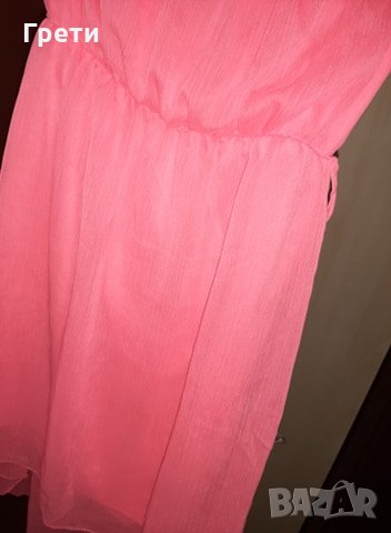 Неоново розова рокля! Размер S, снимка 3 - Рокли - 28872787