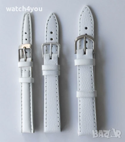 НОВА БЯЛА КАИШКА ОТ ЕСТЕСТВЕНА КОЖА.БЕЛИ КАИШКИ ЗА ЧАСОВНИЦИ BIALA KAISHKA ZA CHASOVNIK BELI KAISHKI, снимка 5 - Каишки за часовници - 19577111