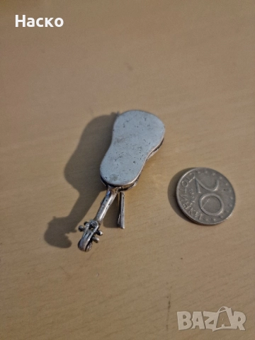 Сребърна цигулка миниатюра 800 , снимка 4 - Антикварни и старинни предмети - 52002054