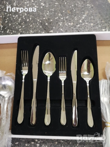 комплект прибори за хранене , снимка 4 - Прибори за хранене, готвене и сервиране - 53506877