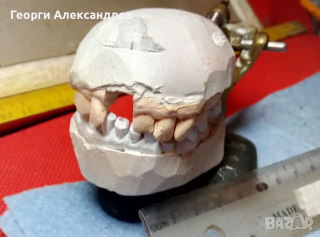 Стар ДЕНТАЛЕН МЕСИНГОВ ОКЛУДАТОР АРТИКУЛАТОР с ВИНТ, снимка 7 - Антикварни и старинни предмети - 49235748