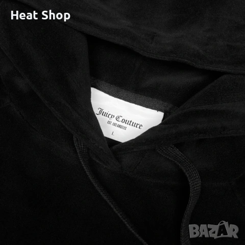 Дамски суичър Juicy Couture Velvet Diamante Cropped Hoodie, снимка 3 - Суичъри - 53438333