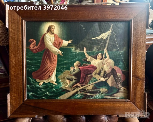 Религиозна хромолитография / 19 -20 век / , снимка 2 - Антикварни и старинни предмети - 51391447