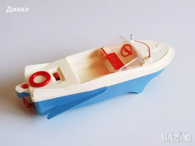 Руска, соц, ретро, СССР играчка, катер, моторна лодка "Огонек", нова, снимка 2 - Антикварни и старинни предмети - 50080925