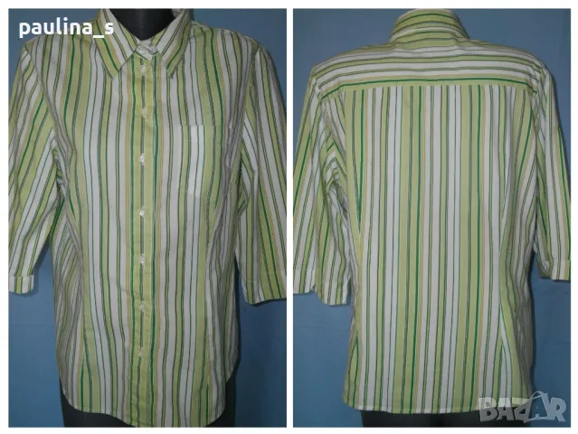 Два различни броя / Дамска риза от органичен памук в райе , снимка 9 - Ризи - 14505690