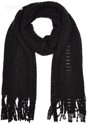 Нов  - 40% дамски плетен шал Marks & Spencer черен и розов , снимка 2 - Шалове - 52860015