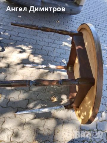 Страхотна дървена кръгла маса , снимка 8 - Антикварни и старинни предмети - 51508974