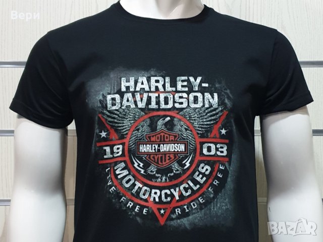 Нова мъжка тениска с дигитален печат MOTOR HARLEY DAVIDSON, мотори, снимка 10 - Тениски - 28933590