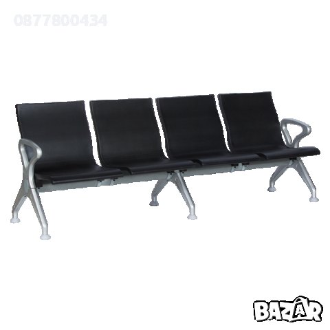 Посетителска 4-местна пейка с полиуретан-ПРОМО-най-добро качество на пазара.НАЛИЧНА, снимка 3 - Столове за офис - 43070546