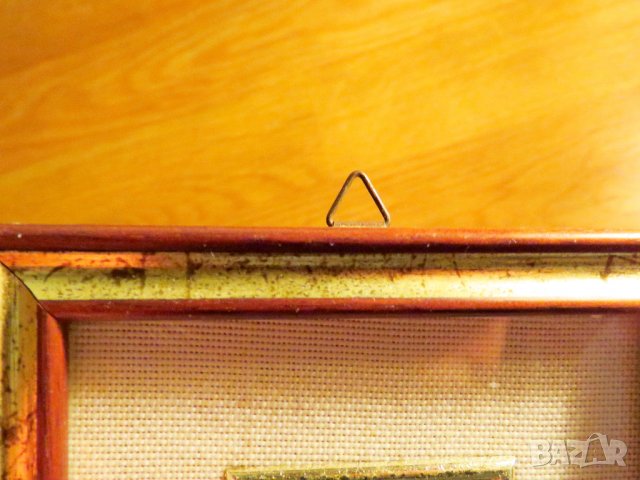 Старинна златна картина рисувана върху златно фолио - ЗАМЪК  - с маркировка за злато 917 ( 22 карата, снимка 5 - Картини - 36906618