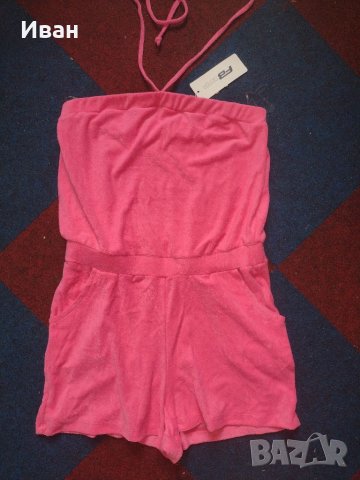 Нов плюшен гащеризон в нежно розово , снимка 2 - Гащеризони - 38557117