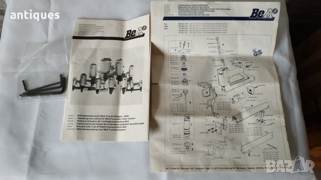 Голям професионален пневматичен такер - BeA - Made in West-Germany, снимка 9 - Други машини и части - 34840305