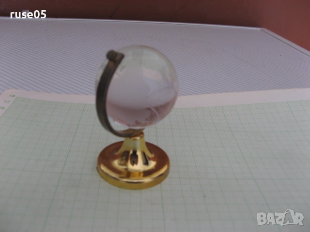 Глобус стъклен с метална основа, снимка 5 - Други стоки за дома - 53583563