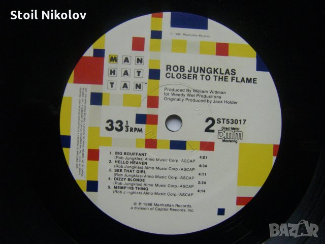 Rob Jungklas ‎– Closer To The Flame - Manhattan Records ‎– ST53017, DMM Audiophile Pressing , снимка 4 - Грамофонни плочи - 35400936