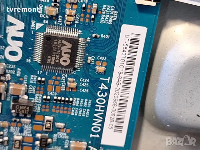 TCon BOARD ,T430HVN01.A CTRL BD, 43T01-C09 ,for Philips 43PFS5503/12 43inc DISPLAY TPT430H3-HVN01.U , снимка 3 - Части и Платки - 49553553