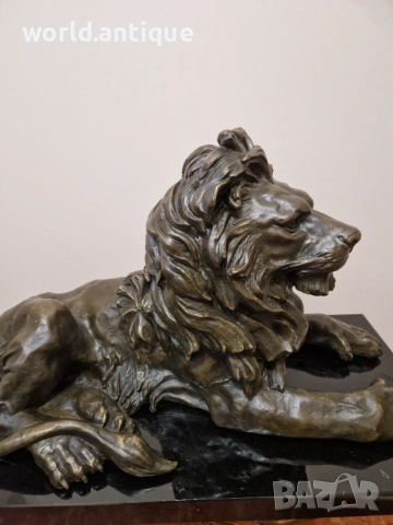 Уникална голяма антикварна бронзова френска фигура пластика статуетка , снимка 6 - Антикварни и старинни предмети - 53098144