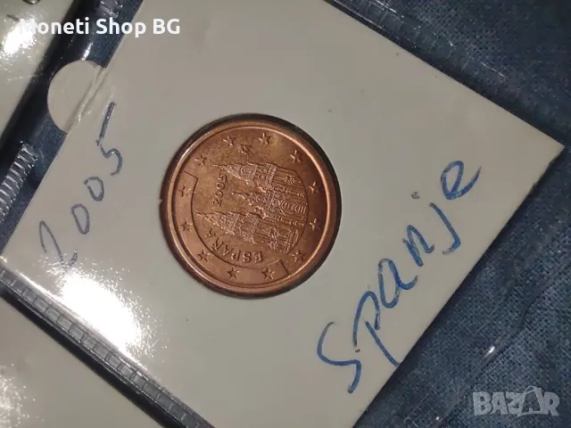 Лот от 10 бр. Евроцентове – Испания -UNC, снимка 2 - Нумизматика и бонистика - 48817417