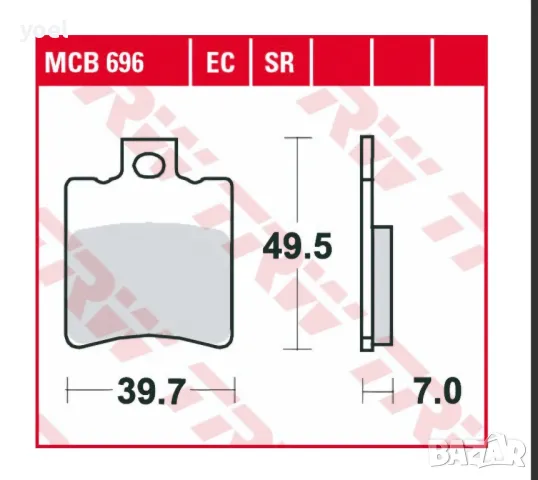 TRW МСB696ЕC Комплект дискови накладки Piaggio , снимка 2 - Части - 49029282
