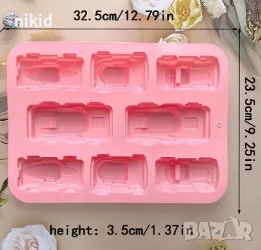 8 големи коли кола автомобил дълбок силиконов молд калъп за гипс сапун свещ, снимка 6 - Форми - 24011429