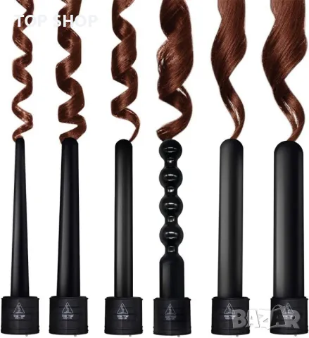 Керамична маша за коса с 6 накрайника от Мanquang proffesional, снимка 4 - Маши за коса - 48514513