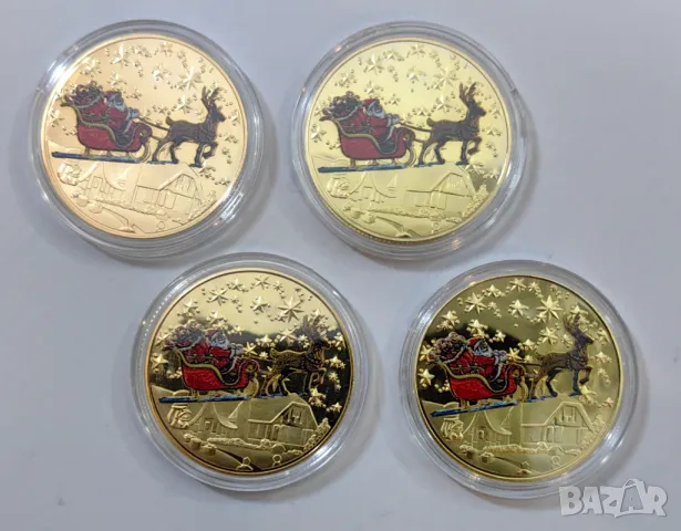Подаръчна Коледна монета плакет , снимка 2 - Нумизматика и бонистика - 48364956