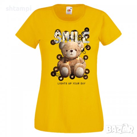 Дамска тениска bear SMILE,Мече,Меченце,Животно, Играчка,Изненада,Подарък,Повод,, снимка 10 - Тениски - 37292266