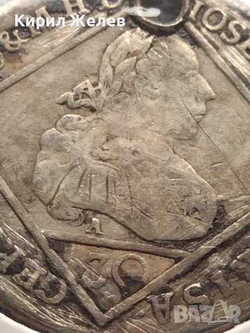 Сребърна монета 30 кройцера  1768г. Йозеф втори Виена Свещена Римска Империя 26745, снимка 5 - Нумизматика и бонистика - 42999762