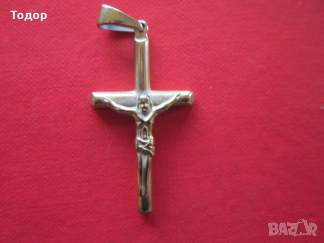 Старинен позлатен кръст , снимка 2 - Антикварни и старинни предмети - 32800766